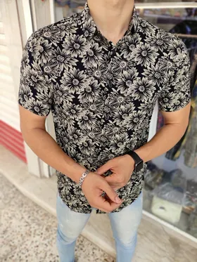 پیراهن هاوایی طرح flower شیک و خاص