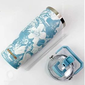 تراول ماگ FLOWER SITARAYURI حجم 900ML (آبی)