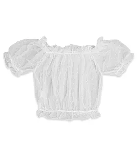 ست شورت اسلیپ و نیم‌تنه آستین کوتاه توری Papillon پاپیلون طرح خال‌خالی ریز کد 1007
