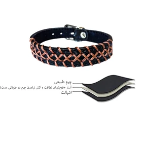 دستبند چرم وارک مدل آرتین کد rb93