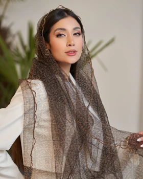 شال حریر تور پفکی 20611