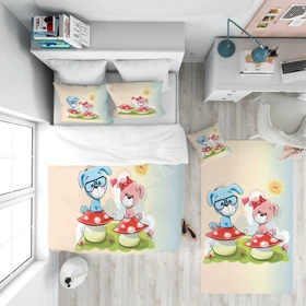 فرشینه اتاق کودک برند مینوریا کیدز طرح حیوانات کد p-195