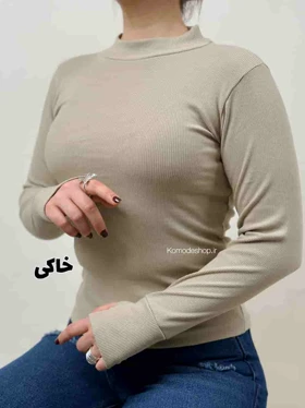 بلوز یقه سه سانت پنبه کبریتی فینگردار (رنگهای نود )