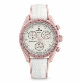 ساعت امگا سواچ ونوس صورتی بند رابر سرامیک Omega Swatch to Venus