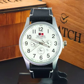 ساعت مچی مردانه تیکارتو Ticarto MT3359G سبک 3 موتوره تاریخ دار کد 1