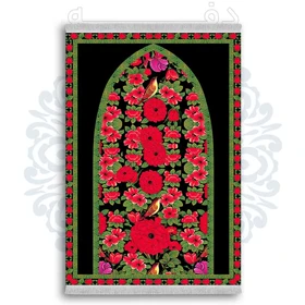 فرشینه از جنس پارچه هازان مخمل ترک طرح سجاده برند دفه کد DSJ 96