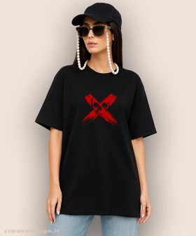 تیشرت لش مردانه و زنانه طرح اسکلت مرگ کد 930