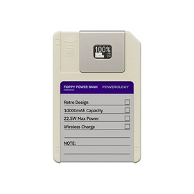 پاوربانک مگسیف 10000 میلی آمپر به همراه حافظه 64 گیگ پاورولوژی مدل POWEROLOGY FLOPPYDISK RETRO PPBCHA97