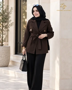 ترنچ کت سوپر کتان زنانه دیلا