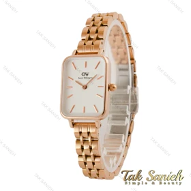 ساعت دنیل ولینگتون زنانه مستطیلی رزگلد صفحه سفید DW-5224-L