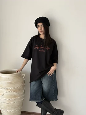 تیشرت فونتی مشکی هیمه استایلیش