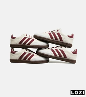 کفش کتانی مردانه و زنانه کرم زرشکی ADIDAS Samba