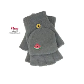 دستکش کلاه دار دخترانه طرح میوه ای (6 سال تا بزرگسال)