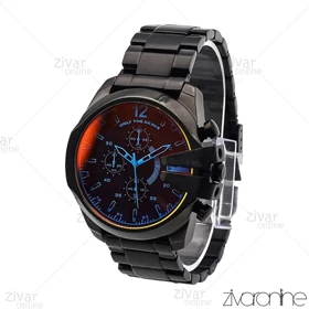 ساعت دیزل زنانه شاخدار مشکی صفحه رنگی 106244