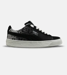 کفش کتانی ورزشی مشکی طوسی مردانه و زنانه PUMA suede XL مدل 7420