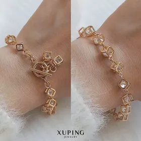 دستبند مکعبی کریستالی ژوپینگ کد 433