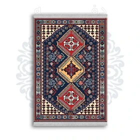 *جدید* فرشینه از جنس پارچه شانل مخمل ترک طرح فانتزی برند دفه کد 518