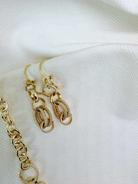 سرویس کامل برند شین مدل «بیضی‌های شنی» | بافت‌دار با رینگ اتصال (گارانتی 1 ساله)