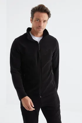 کت و شلوار ورزشی مردانه بیسیک یقه بلند مشکی - 85193 T11ER-85193