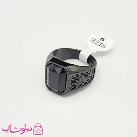 انگشتر مردانه استیل مدل دراگون (اژدها) فول مشکی کیفیت مستر کد 750