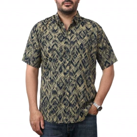 پیراهن آستین کوتاه طرح دار مردانه مدل 6112117
