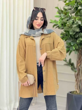 مانتو بغل سه دکمه روشنک