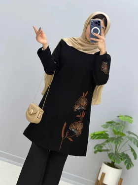 مانتو مزونی کرپ مدیسه کد 458254