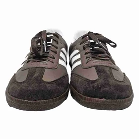 کفش اسپرت کتانی سامبا زنانه قهوه‌ای سفید samba adidas