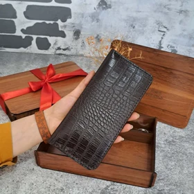 ست هدیه چرم کیف پول چرم مردانه دستی چرم طبیعی روکو