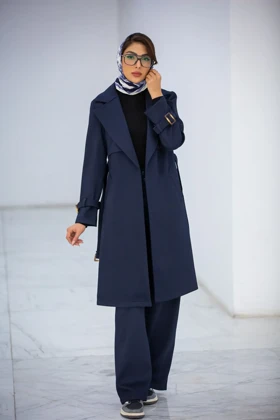 بارانی پرادا 3 ژیله (سرمه ای)