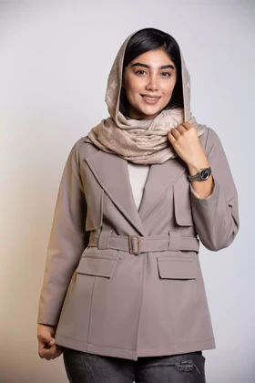 بارانی کوتاه یقه انگلیسی