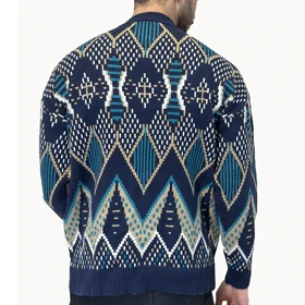 بافت یقه گرد طرحدار 2809