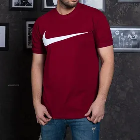 تیشرت مردانه نایک NIKE رنگ جگری آستین کش