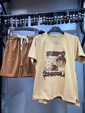 ست تیشرت شلوارک دونات