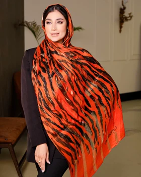شال ابریشم میله ای زبرا 20623