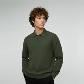 بافت نیم زیپ یقه طرح راه (3066) SOLD OUT