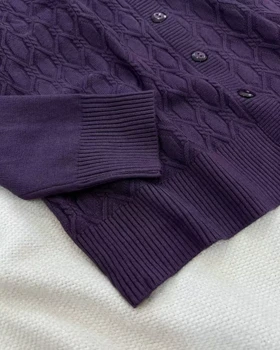 ژاکت بافت جلو دکمه گپ کد 5482