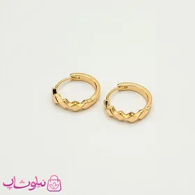 گوشواره حلقه‌ای ژوپینگ طرح لوزی