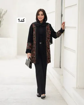 مانتو مدل کرپ مجلسی نگین دوزی کد 2704