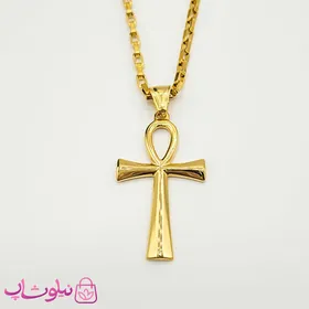 گردنبند صلیب طلایی استیل