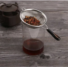 صافی چای دسته سرامیکی مشکی در دو سایز
