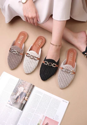 کفش صندل جلوبسته گیپوری سگک دار 6046