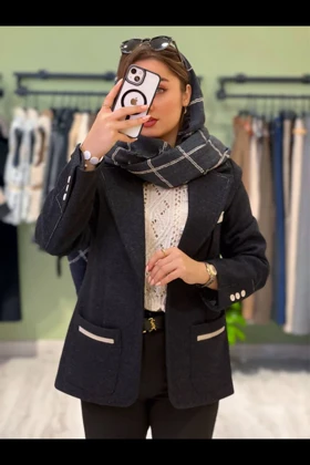 کت فوتر یقه انگلیسی پشت گلدوزی