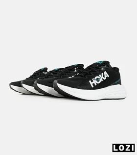 کفش کتانی مشکی سفید آبی HOKA
