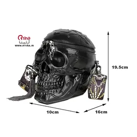 کیف چرم اورجینال مدل جمجمه skull /اسکلتی سه بعدی