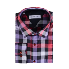 پیراهن مردانه رسمی چهارخونه مشکی