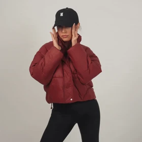 کاپشن جیب دکمه (زرشکی)