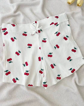 ست کراپ تاپ و شلوارک کبریتی کد 5058