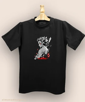 تیشرت مردانه و زنانه طرح شیطان کش شخصیت تانجیرو کد 938