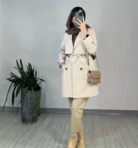 ترنچ کت پاییزه آرام